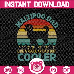 Maltipoo Dad Like a Regular Dad ...Only Cooler, Funny Maltipoo Dad Png, Printable Graphic, T-Shirt Design, Png File, Dig