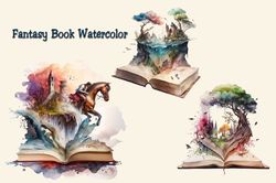 Fantasy Book Watercolor Files, Fantasy Book Png, Fairy Tail Png