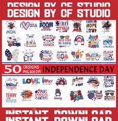 50 Files Fourth of July Bundle PNG, USA Flag png, Independence Day, 4th of July png Bundle, Patriotic png, America png