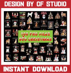 100 PNG Files Dog Christmas Bundle, Dog Png Bundle, Dogs clipart, Dogs designs Bundle Png, Colorful Cute Dogs, Cute Cat