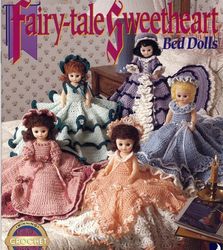 Fairytale sweetheart bed dolls, Dresses Crochet Pattern 13" Doll Clothes Crochet - Vintage pattern Digital PDF download