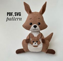 DIY Kangaroo  ornaments pattern Australian animals    patterns felt PDF