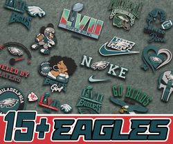 15 Files Eagles Football Embroidery Bundle, Football Team Embroidery | DST, EXP, HUS, PES, JEF, VP3, XXX, 4/5/7inches