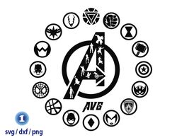 avengers logo svg, superhero logo svg, avengers endgame logo svg png