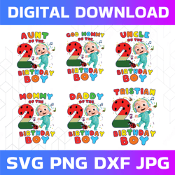 Cocomelon Birthday Number PNG, Cocomelon Birthday Boy/ Girl Png, Cocomelon Party Family Matching Shirt, Cocomelon Png, W