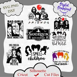 Friends Halloween SVG, Jason Voorhees, Freddy Krueger, Horror, Sublimated Printing, Bad witch, I smell children svg, png
