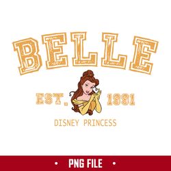 Belle Est.1991 Disney Princess Png, Princess Family Trip 2023 Png, Belle Princess Png Digital