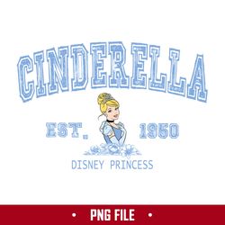 Cinderella Est.1950 Disney Princess Png, Princess Family Trip 2023 Png, Cinderella Princess Png Digital