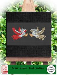 Vintage cross stitch scheme Eagle