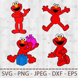Sesame street Cookie Monster Elmo Collection SVG PNG JPEG Digital Cut Vector Files for Silhouette Studio Cricut Design