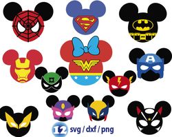 mickey superhero svg, mickey avengers svg, mickey mouse clubhouse superhero svg png