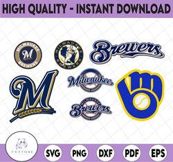 7 Files Milwaukee Brewers SVG Files, Cut Files, Baseball Clipart, Cricut Milwaukee, Brewers svg, Cutting Files, MLB svg,