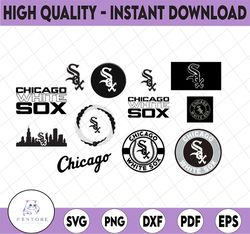 11 Files Chicago White Sox Svg, Cut Files, Baseball Clipart, Chicago, White, Sox svg Cutting Files, MLB svg, MLB svg, Cl