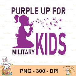 Purple Up for Military Kids Sublimation png
