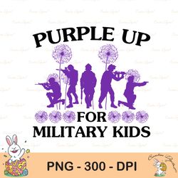 Purple Up for Military Kids Sublimation png