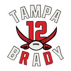 12 Tampa Bay Buccaneers NFL Svg, Football Svg, Cricut File, Svg