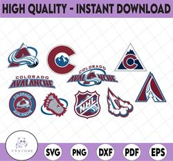 10 Files Colorado Avalanche Bundle Svg, Avalanche Svg, NHL svg, hockey cricut, Download   Cut File, Clipart   Cricut Exp