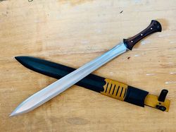 29.5 inches Long Viking sword-Hand forged large sword-full tang-Made from carbon steel-Balance tempered-Sharpen-Function