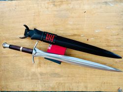 31.5 inches Long Viking full tang sword-Hand forged sword-Modern sword-Balance-training sword-Carbon-large sword-Nepal c