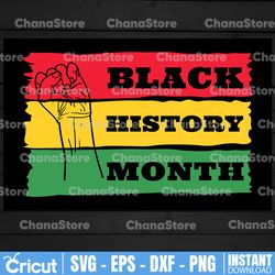 Black History Month Afro SVG Black Words in Afro Cutting File for Cricut and Silhouette