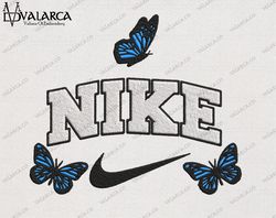 Nike With Butterflies Embroidery Designs | DST, EXP, HUS, PES, JEF, VP3, XXX, 4/5/7inches