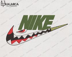 Shark A Bathing Ape X Nike Embroidery Designs | DST, EXP, HUS, PES, JEF, VP3, XXX, 4/5/7inches