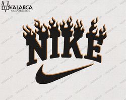 Flame Nike Embroidery Designs | DST, EXP, HUS, PES, JEF, VP3, XXX, 4/5/7inches