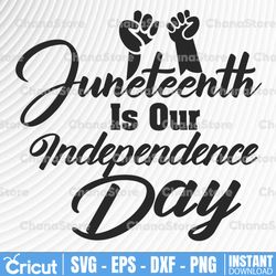 Juneteenth is our independence day SVG, Independence svg,Justice Honor Nation svg JPG PNG Vector Clipart Cricut Cutting
