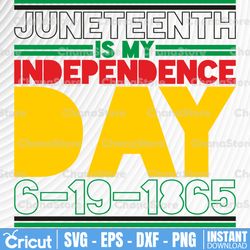 Juneteenth Is My Independence Day Svg, Awesome African American Pride Svg, Black Ancestors Freedom Svg,Freedom Day