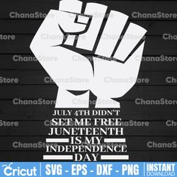 July 4th Didn  Set Me Free Juneteenth Svg, Juneteenth Svg, Black History Svg, Black Pride Svg, Independence Day Svg