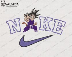 NIKE x Songoku Anime Nike Embroidery Designs | DST, EXP, HUS, PES, JEF, VP3, XXX, 4/5/7inches