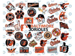 35 Files Baltimore Orioles Svg, Cut Files, Baseball Clipart, Cricut Baltimore svg, Orioles svg, MLB svg, Clipart, Instan