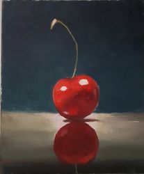 Cherry 10''*12'' by Andriy Stadnyk Oil Painting Original Art Fruit Still Life Decor art