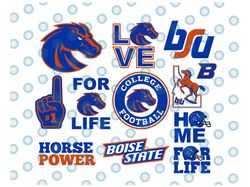 12 Files Boise State Broncos Football svg,sport svg, football svg, silhouette svg, cut files, College Football ,ncaa log