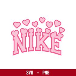Nike Hearts Valentine Day Svg, Nike Svg, Valentine Day Svg, Nike Heart Sublimation Svg, Png Digital File