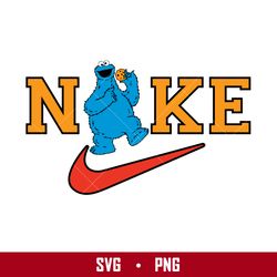 Nike Cookie Monster Svg, Nike Logo Svg, Cookie Monster Svg, Nike Sesame Street Svg, Png Digital File