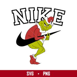 Grinch Christmas Nike Svg, Nike Logo Svg, Nike Christmas Logo Svg, Grich Christmas Svg, Png Digital File