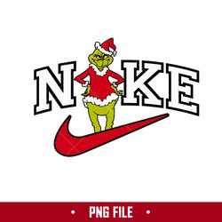Nike Grinch Christmas Svg, Grich Christmas Swoosh Svg, Nike Logo Svg, Nike Christmas Logo Svg, Png Digital File