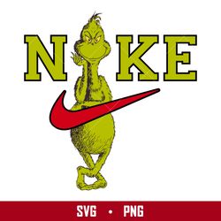 Nike Grinch Svg, Swoosh Grinch Svg, Nike Logo Svg, Grinch Svg, Png Digital File