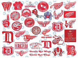 34 Files Detroit Red Wings Bundle Svg, Red Wings Svg,NHL svg, hockey cricut, Download   Cut File, Clipart  Cricut Explor