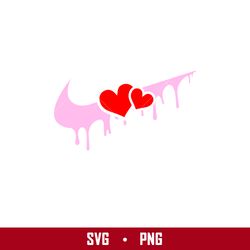 Swoosh Heart Love Svg, Nike Heart Love Svg, Nike Logo Svg, Heart Love Svg, Png Digital File