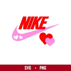 Nike Heart Love Svg, Heart Swoosh Svg, Nike Logo Svg, Fashion Brands Svg, Png Digital File