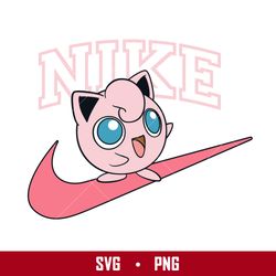Nike Jigglypuff Svg, Jigglypuff Swoosh Svg, Nike Logo Svg, Pokemon Nike Svg, Png Digital File