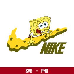 Nike Spongebob Svg, Spongebob Swoosh Svg, Nike Logo Svg, Spongebob Svg, Png Digital File