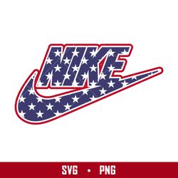 Nike Swoosh Flag America Svg, Nike Logo Svg, Flag USA Svg, Png Digital File
