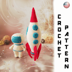 Crochet Rocket pattern Astronaut amigurumi Cosmos