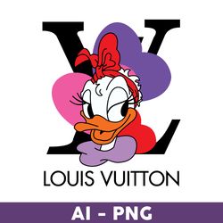 Daisy Duck Louis Vuitton Png, Daisy Duck Png, Louis Vuitton Logo Fashion Png, LV Logo Png, Fashion Logo Png - Download