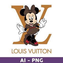 Minnie Mouse Louis Vuitton Png, Minnie Png, Louis Vuitton Logo Fashion Png, LV Logo Png, Fashion Logo Png -Download File