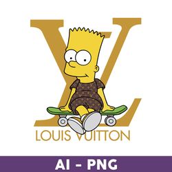 Bart Simpson Louis Vuitton Png, Bart Png, Louis Vuitton Logo Fashion Png, LV Logo Png, Fashion Logo Png - Download