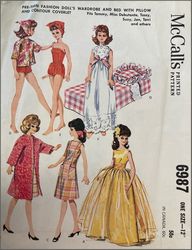 McCall's 6987 Doll clothes patterns for an 18 Inch dolls, Vintage pattern, Instruction in ENGLISH, Digital download PDF